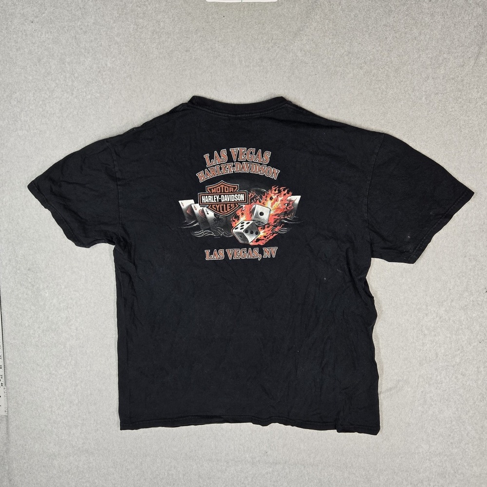 Harley-Davidson Men Shirt Black Las Vegas Nevada Logo Dice Cards